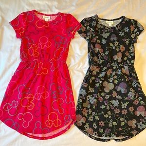 Set of 2 Lularoe Mae Dresses- Size 6 Minnie & Mickey